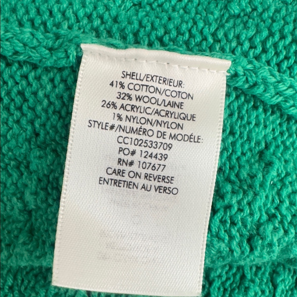 Alice + Olivia Leta Textured Vibrant Green Crew Neck Sweater XS - Picture 6 of 6